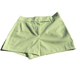 HOUSE OF HARLOW 1960 revolve Faux Vegan Green Leather Shorts HH10129  NWT Size 8